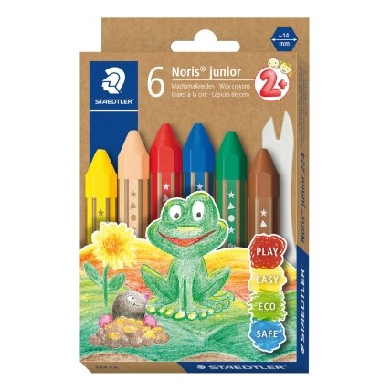 Vaškinės kreidelės STAEDTLER Noris Junior, 6 vnt. Vaškinės kreidelės STAEDTLER Noris Junior, 6 vnt.