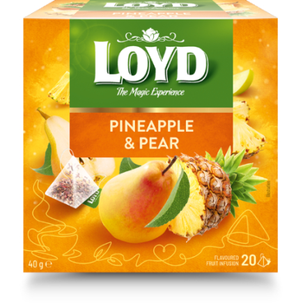 Vaisinė arbata LOYD, ananasų ir kriaušių skonio, 20 x 2g