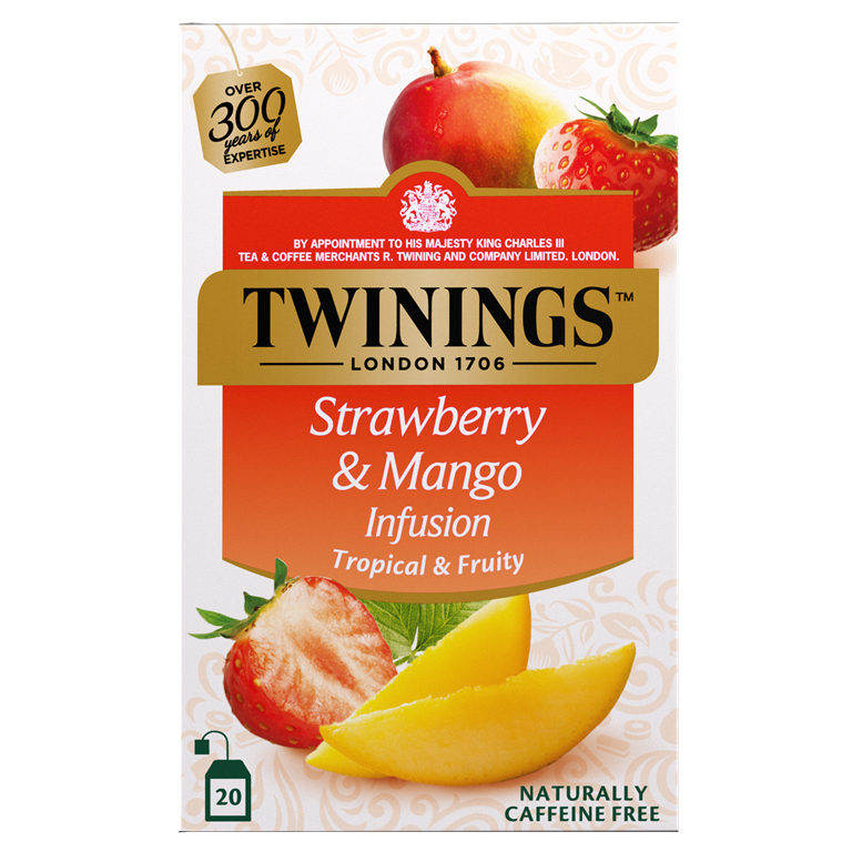 Vaisinė arbata TWININGS Strawberry&Mango, 20x2g