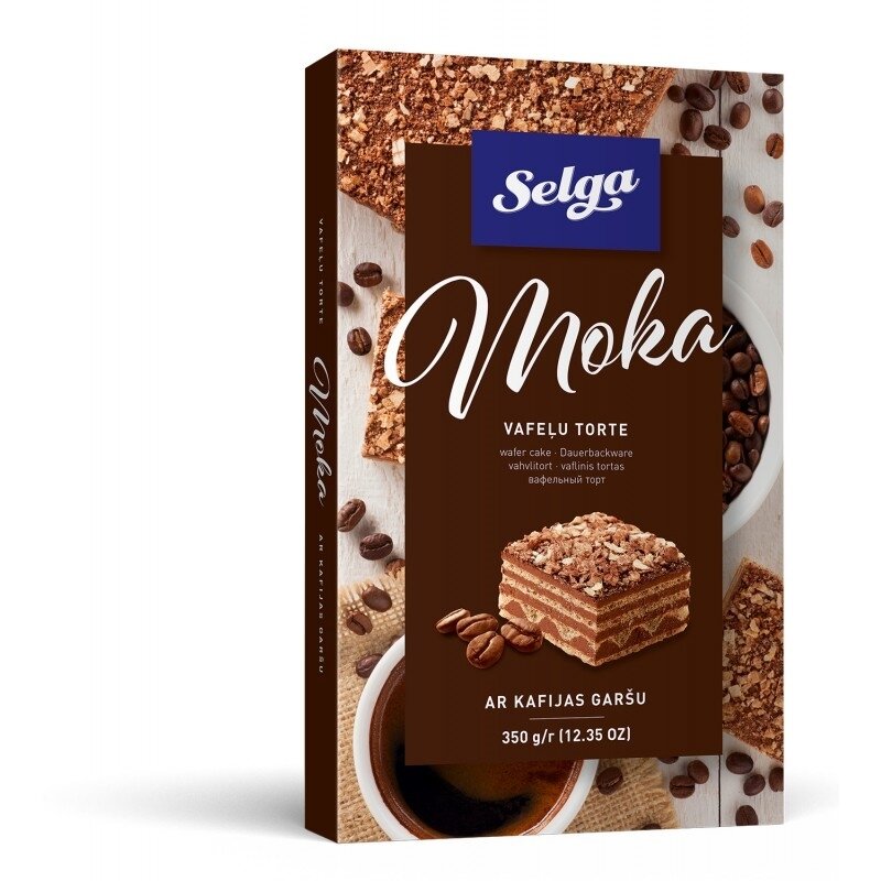 Vaflinis tortas SELGA Moka, 350g Vaflinis tortas SELGA Moka, 350g