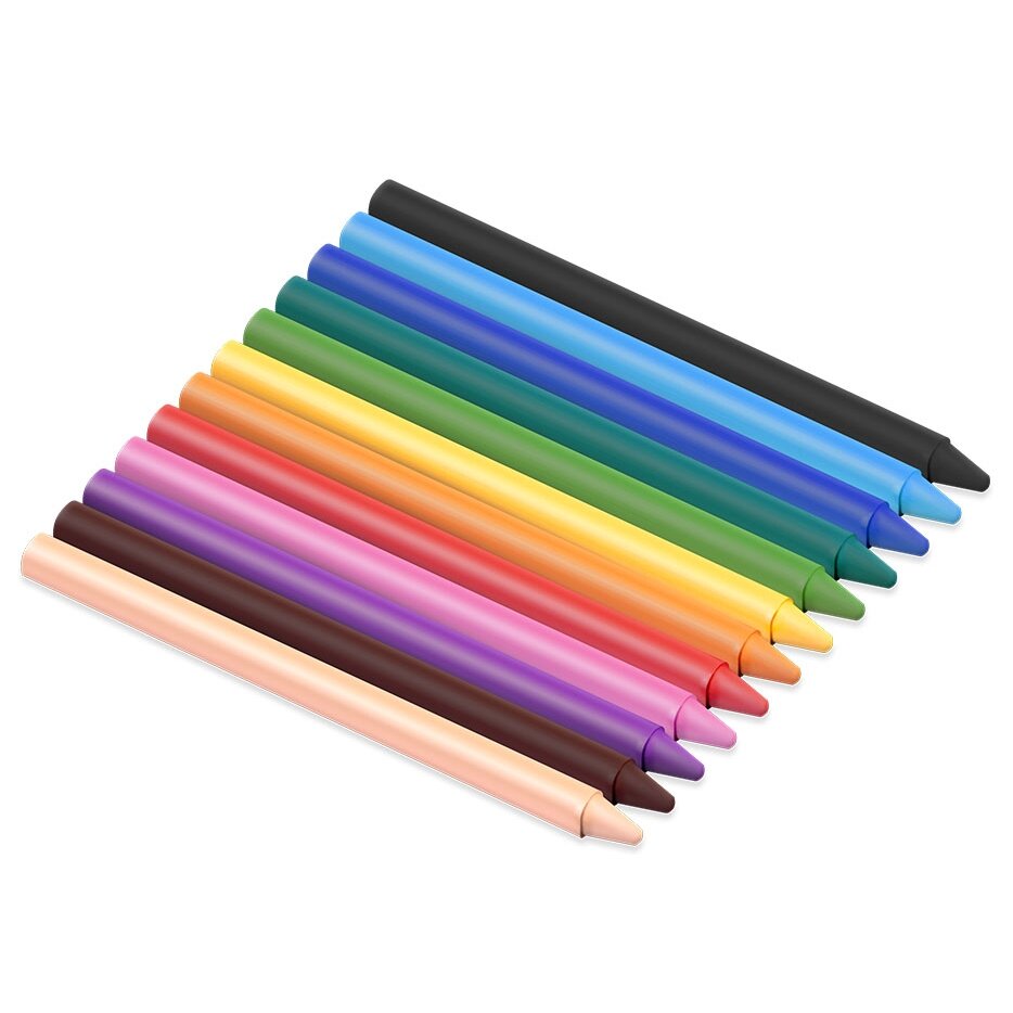 Vaškinės kreidelės JOVI Plasticolor, 12 spalvų 2