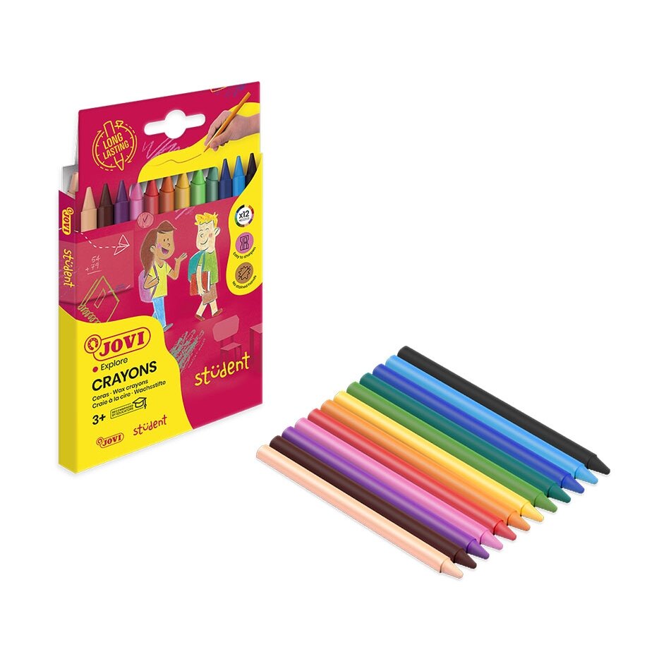 Vaškinės kreidelės JOVI Plasticolor, 12 spalvų 3