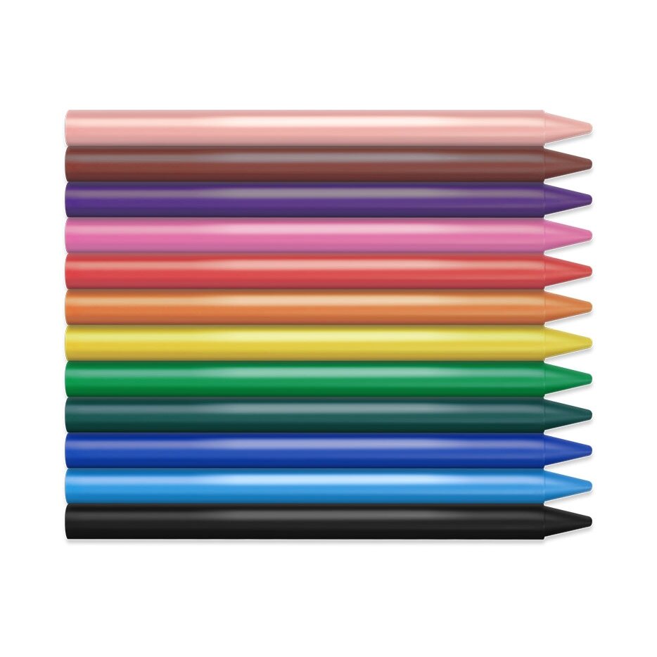 Vaškinės kreidelės JOVI Plasticolor, 12 spalvų 4