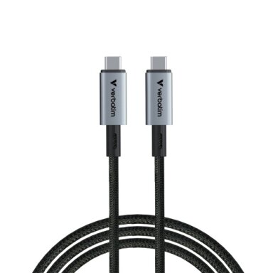 Verbatim 31847 Sync & Charge Kabelis USB-C į USB-C 240W 40Gbps 120cm, Pilka/Juoda Verbatim 31847 Sync & Charge Kabelis USB-C į USB-C 240W 40Gbps 120cm, Pilka/Juoda