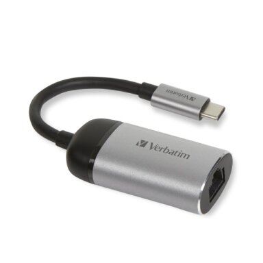 Verbatim 49146 USB-C to Gigabit Ethernet Adapteris, USB 3.1 GEN 1, Gigabit Ethernet, Pilka/Juoda Verbatim 49146 USB-C to Gigabit Ethernet Adapteris, USB 3.1 GEN 1, Gigabit Ethernet, Pilka/Juoda
