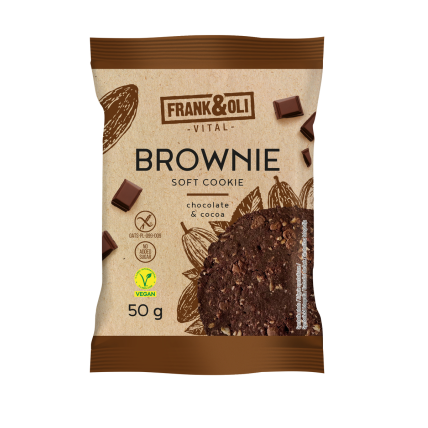 Veganiškas brownie sausainisFRANK&OLI, su kakava, 50g Veganiškas brownie sausainisFRANK&OLI, su kakava, 50g