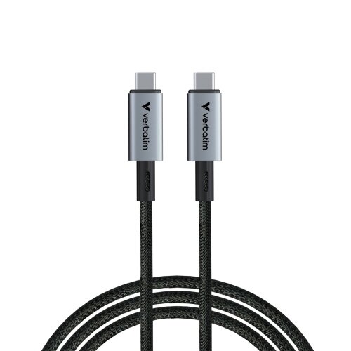 Verbatim 31847 Sync & Charge Kabelis USB-C į USB-C 240W 40Gbps 120cm, Pilka/Juoda
