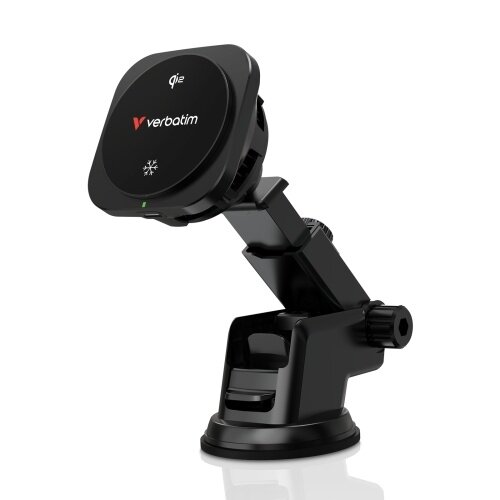 Verbatim 31861 Charge 'n' Drive Qi2 Magnetinis belaidis automobilinis įkroviklis, Juoda