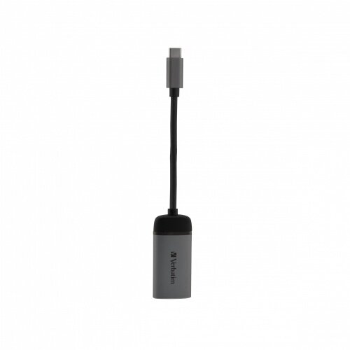 Verbatim 49143 USB-C į HDMI 4K Adapteris, USB 3.1 GEN 1, HDMI 4K (60Hz), 10 cm kabelis, Pilka/Juoda