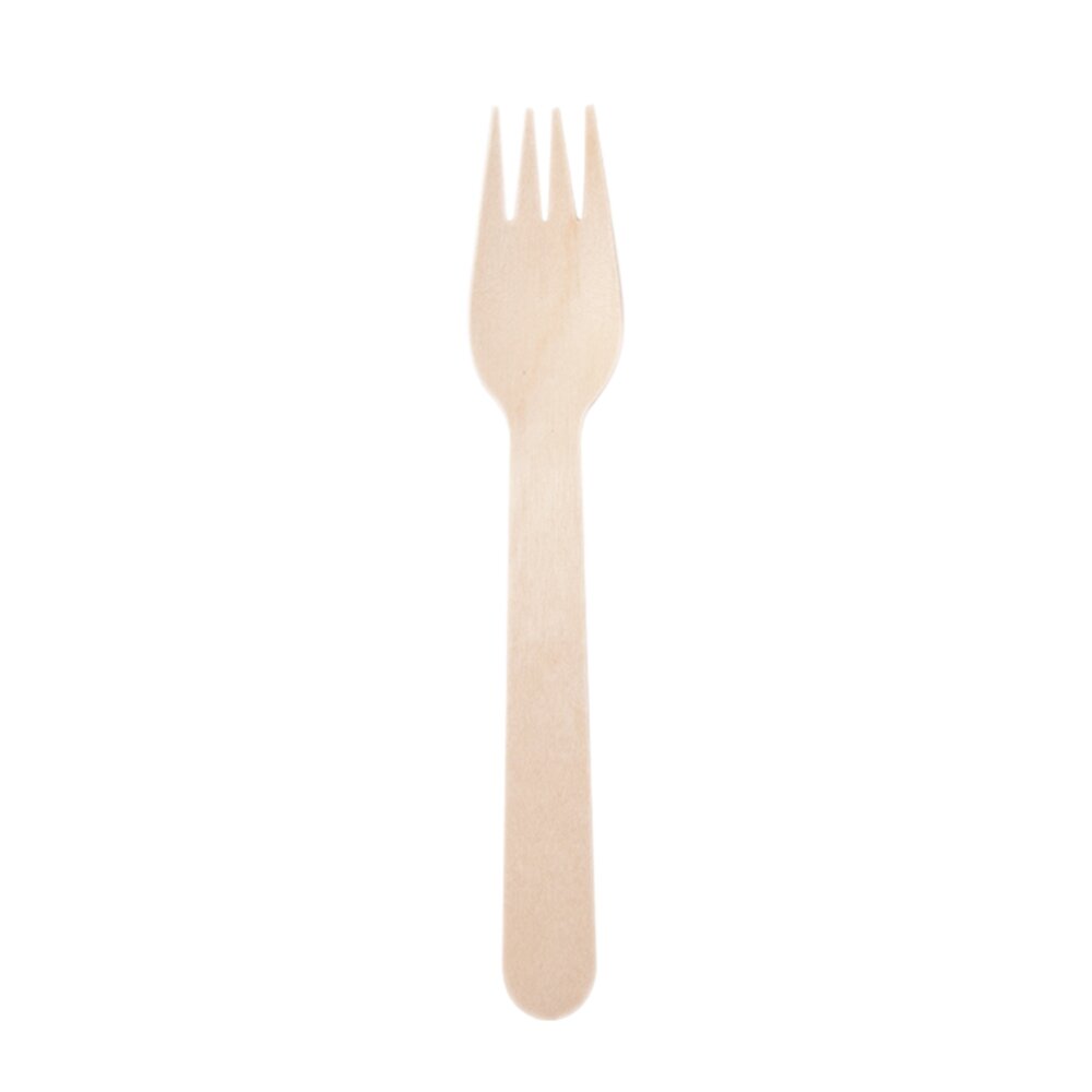 Vienkartinė šakutė, medis, L 16 cm, 100 vnt