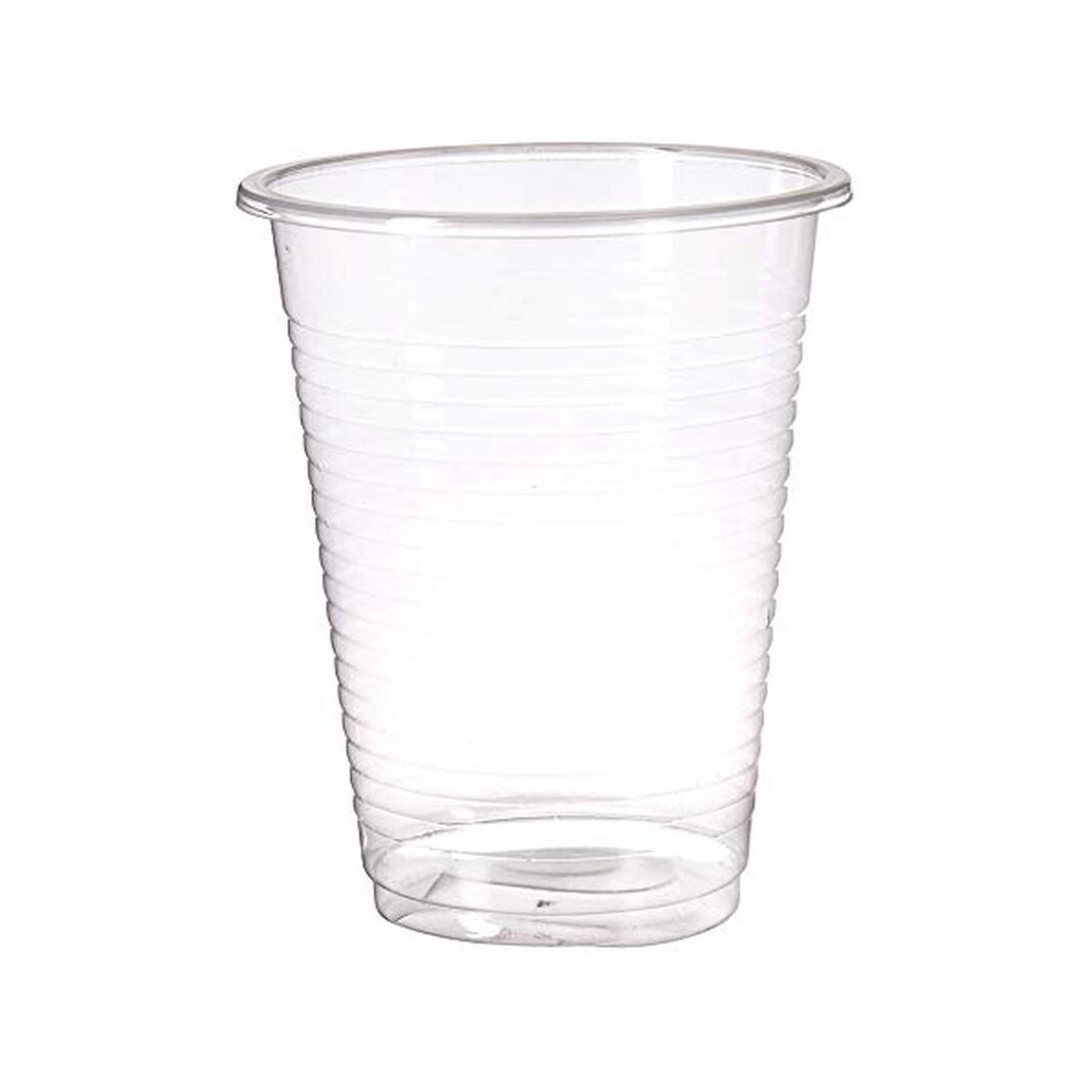 Vienkartinės stiklinės, 200 ml, 100 vnt., permatomos