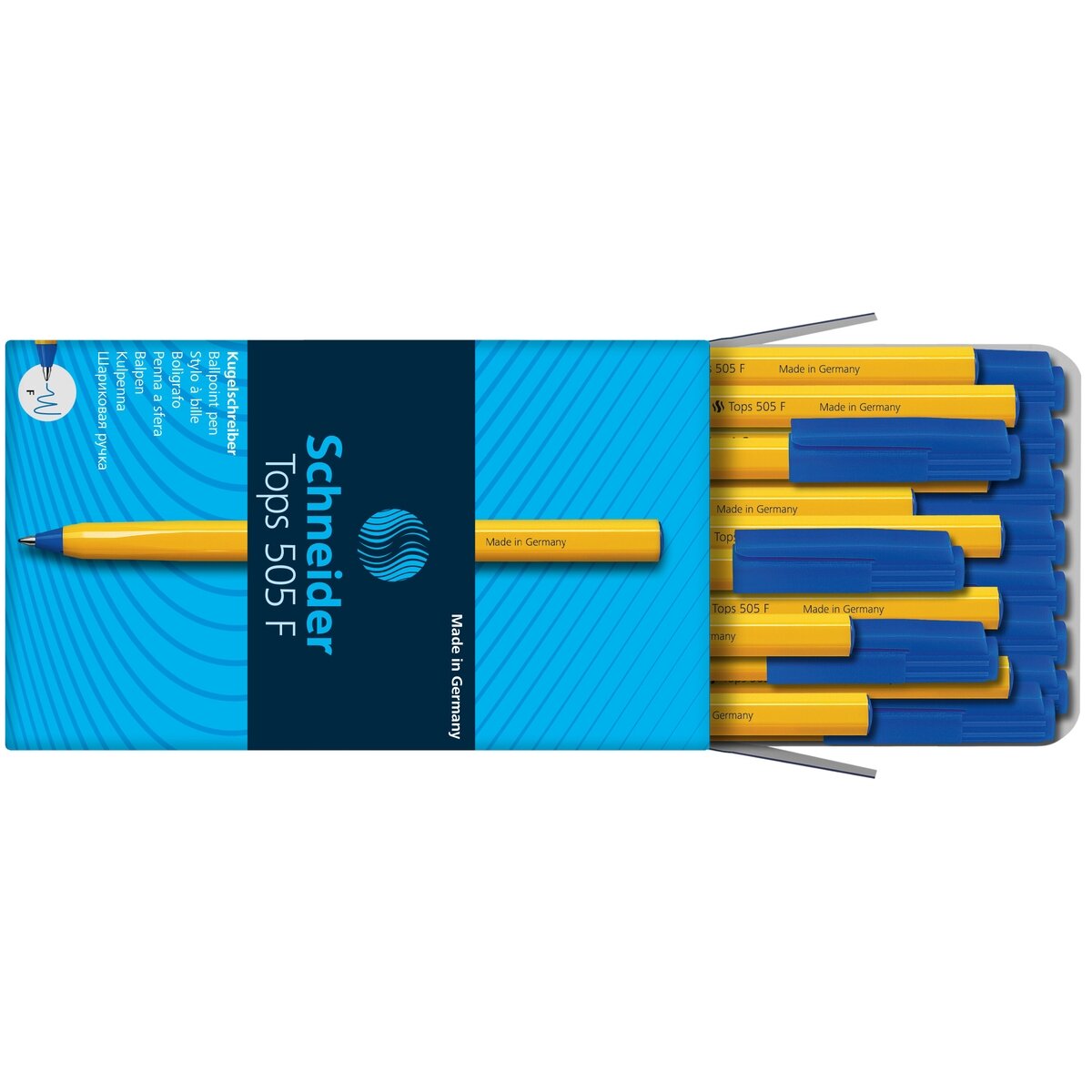 Vienkartinis tušinukas SCHNEIDER TOPS 505, 0,8 mm, mėlynas tušas 3 Vienkartinis tušinukas SCHNEIDER TOPS 505, 0,8 mm, mėlynas tušas 3