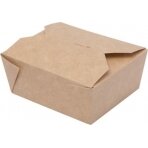 Vienkartinė dėžutė maistui Lunch, šv. ruda, popierius, 14 x 10 x 5 cm, 50 vnt