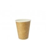 Vienkartiniai puodeliai, VEGWARE, popieriniai,  dengti PLA, šv. rudi, 236 ml, D 80 mm,  50 vnt