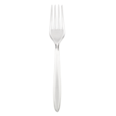 Daugkartinio naudojimo plastikinės šakutės SUPERIOR, PS, skaidrios, 18 cm, 50 vnt