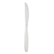 Daugkartinio naudojimo plastikiniai peiliai SUPERIOR, PS, skaidrūs, 18 cm, 50 vnt.