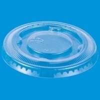 Vienkartinis dangtelis 60 ml padažo indeliui, skaidrus, PET, D 6,2 cm, 100 vnt.
