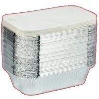 Vienkartinis indelis su dangteliu, aliuminis, 670 ml, 19,5 x 12 x H 4,5 cm, 50 vnt Vienkartinis indelis su dangteliu, aliuminis, 670 ml, 19,5 x 12 x H 4,5 cm, 50 vnt