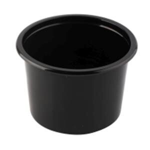 Vienkartinis indelis sriubai PP, juodas, užlydomas, 500 ml, D 11,2 cm, H 8 cm, 50 vnt.