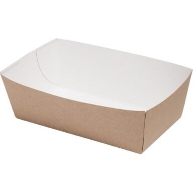 Vienkartinė dėžutė maistui KRAFT, popierius, 14,5 x 8 x 5,5 cm, 100 vnt Vienkartinė dėžutė maistui KRAFT, popierius, 14,5 x 8 x 5,5 cm, 100 vnt