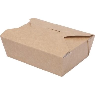 Vienkartinė dėžutė maistui Lunch, šv. ruda, popierius, 11 x 9 x 5 cm, 50 vnt Vienkartinė dėžutė maistui Lunch, šv. ruda, popierius, 11 x 9 x 5 cm, 50 vnt