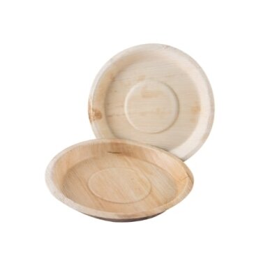 Vienkartinė lėkštė PALMLEAF B'Green, apvali, 250 x 25 mm, 25 vnt Vienkartinė lėkštė PALMLEAF B'Green, apvali, 250 x 25 mm, 25 vnt