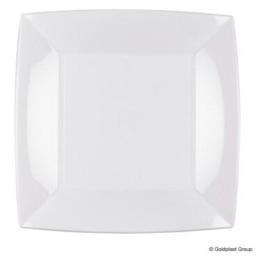 Vienkartinės lėkštės NICE, PP, baltos, 23x23 cm, 15 vnt. Vienkartinės lėkštės NICE, PP, baltos, 23x23 cm, 15 vnt.