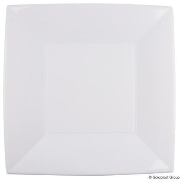 Vienkartinės lėkštės NICE, PP, baltos, 29x29 cm, 12 vnt. Vienkartinės lėkštės NICE, PP, baltos, 29x29 cm, 12 vnt.