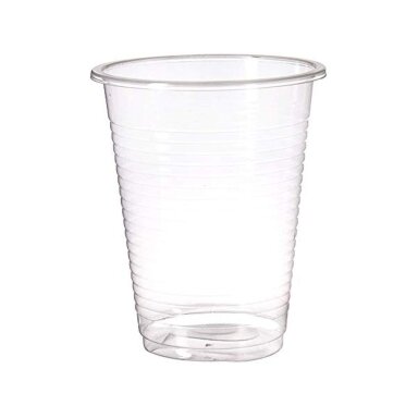 Vienkartinės stiklinės, 200 ml, 100 vnt., permatomos