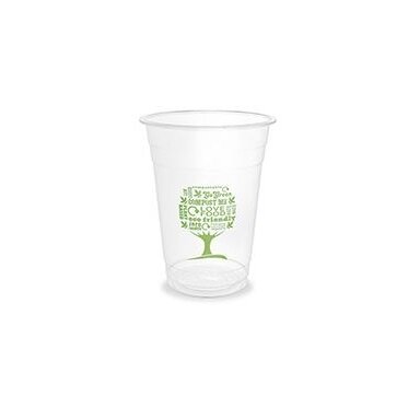 Vienkartinės stiklinės VEGWARE GreenTree, PLA, 480 ml, 50 vnt