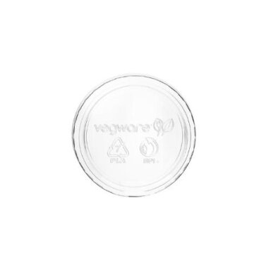Vienkartiniai dangteliai 60, 90 ir 120 ml padažo indeliams, VEGWARE, PLA, 100 vnt Vienkartiniai dangteliai 60, 90 ir 120 ml padažo indeliams, VEGWARE, PLA, 100 vnt