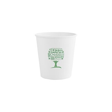 Vienkartiniai indeliai sriubai, VEGWARE, Green tree, popieriniai, 720 ml, D 115 mm, 25 vnt