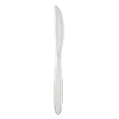 Daugkartinio naudojimo plastikiniai peiliai SUPERIOR, PS, skaidrūs, 18 cm, 50 vnt. Daugkartinio naudojimo plastikiniai peiliai SUPERIOR, PS, skaidrūs, 18 cm, 50 vnt.
