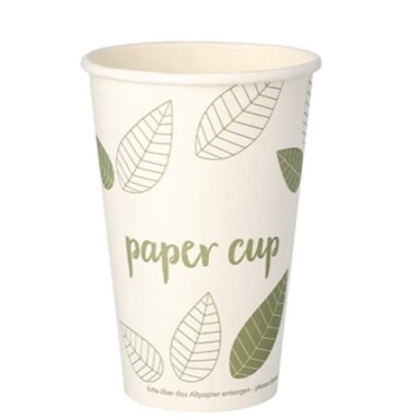 Vienkartiniai puodeliai, be plastiko, popierius, 300 ml, D 8 cm, 50 vnt Vienkartiniai puodeliai, be plastiko, popierius, 300 ml, D 8 cm, 50 vnt