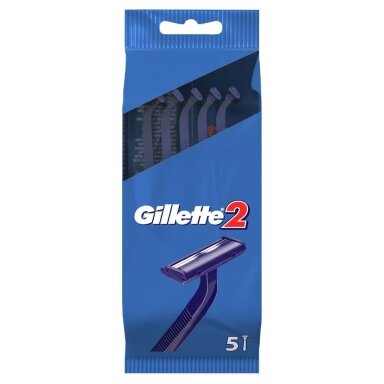 Vienkartiniai skustuvai Gillette 2, 5 vnt. Vienkartiniai skustuvai Gillette 2, 5 vnt.
