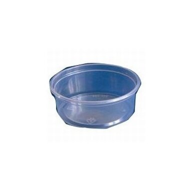 Vienkartinis indelis padažui, PP, skaidrus, D 71 mm, H 23 mm, 50 ml, 100 vnt. Vienkartinis indelis padažui, PP, skaidrus, D 71 mm, H 23 mm, 50 ml, 100 vnt.
