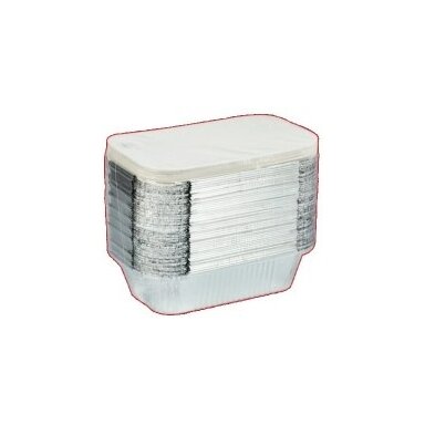 Vienkartinis indelis su dangteliu, aliuminis, 670 ml, 19,5 x 12 x H 4,5 cm, 50 vnt Vienkartinis indelis su dangteliu, aliuminis, 670 ml, 19,5 x 12 x H 4,5 cm, 50 vnt