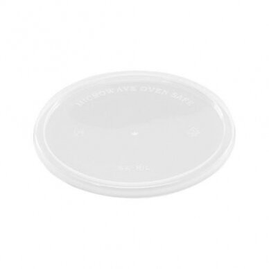 Vienkartinis plastikinis dangtelis sriubos indeliui, D 120 mm, 230-960 ml, bespalvis,50vnt.