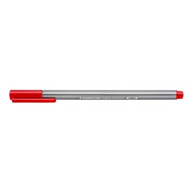 Vienkartinis rašiklis STAEDTLER TRIPLUS FINELINER 334, 0,3 mm, raudona 2
