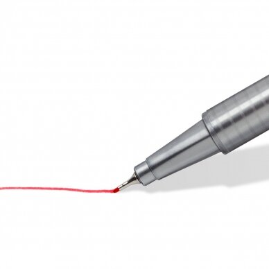 Vienkartinis rašiklis STAEDTLER TRIPLUS FINELINER 334, 0,3 mm, raudona 5