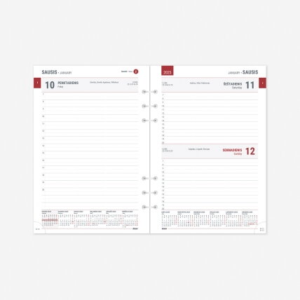 Vidaus blokas kalendoriui MAXI DAY organizer A5, 2027 1 Vidaus blokas kalendoriui MAXI DAY organizer A5, 2027 1