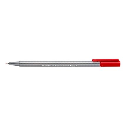Vienkartinis rašiklis STAEDTLER TRIPLUS FINELINER 334, 0,3 mm, raudona 1 Vienkartinis rašiklis STAEDTLER TRIPLUS FINELINER 334, 0,3 mm, raudona 1