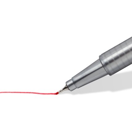 Vienkartinis rašiklis STAEDTLER TRIPLUS FINELINER 334, 0,3 mm, raudona 2 Vienkartinis rašiklis STAEDTLER TRIPLUS FINELINER 334, 0,3 mm, raudona 2