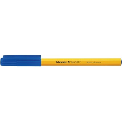Vienkartinis tušinukas SCHNEIDER TOPS 505, 0,8 mm, mėlynas tušas 1 Vienkartinis tušinukas SCHNEIDER TOPS 505, 0,8 mm, mėlynas tušas 1