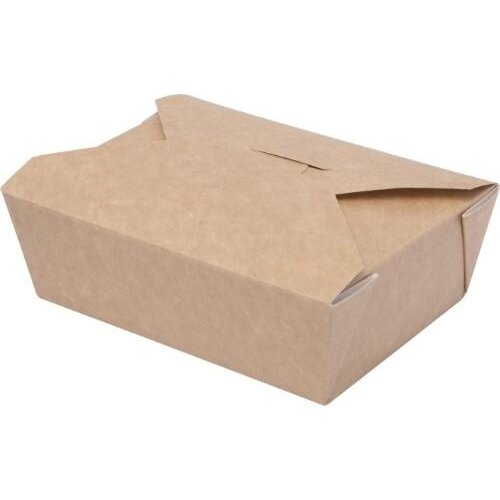 Vienkartinė dėžutė maistui Lunch, šv. ruda, popierius, 11 x 9 x 5 cm, 50 vnt Vienkartinė dėžutė maistui Lunch, šv. ruda, popierius, 11 x 9 x 5 cm, 50 vnt