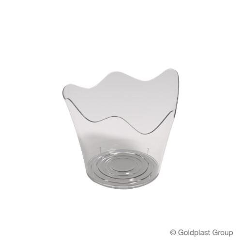 Vienkartiniai furšetiniai indeliai  RAIN, PS, skaidrūs,  90 ml, D 5,5 cm,  H 6,5 cm, 25 vnt.