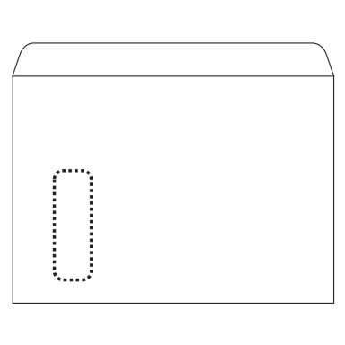 Vokai E4 H, 229 x 324 mm su langeliu, 500 vnt. Vokai E4 H, 229 x 324 mm su langeliu, 500 vnt.
