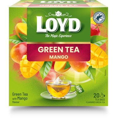 Žalioji arbata LOYD, su mangais, 20 x 2g Žalioji arbata LOYD, su mangais, 20 x 2g