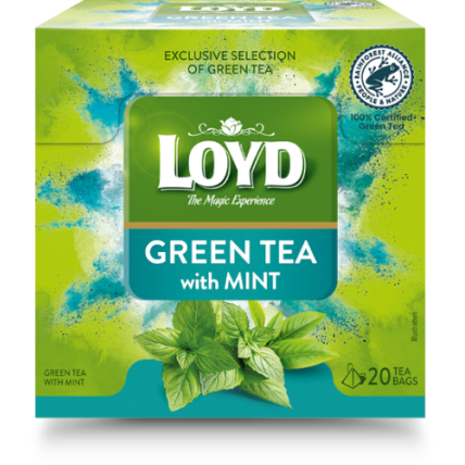 Žalioji arbata LOYD Green Mint, 20 x 1.5g 1