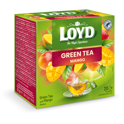 Žalioji arbata LOYD, su mangais, 20 x 2g 2